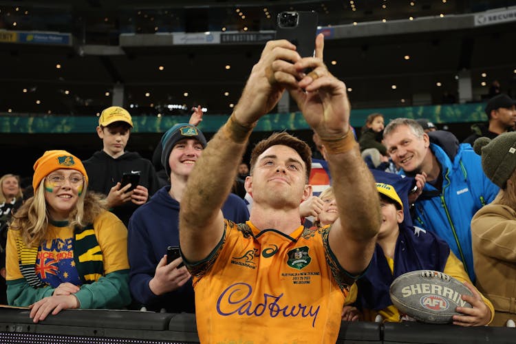 Andrew Kellaway has re-committed to Australian Rugby until the end of 2026. Photo: Getty Images