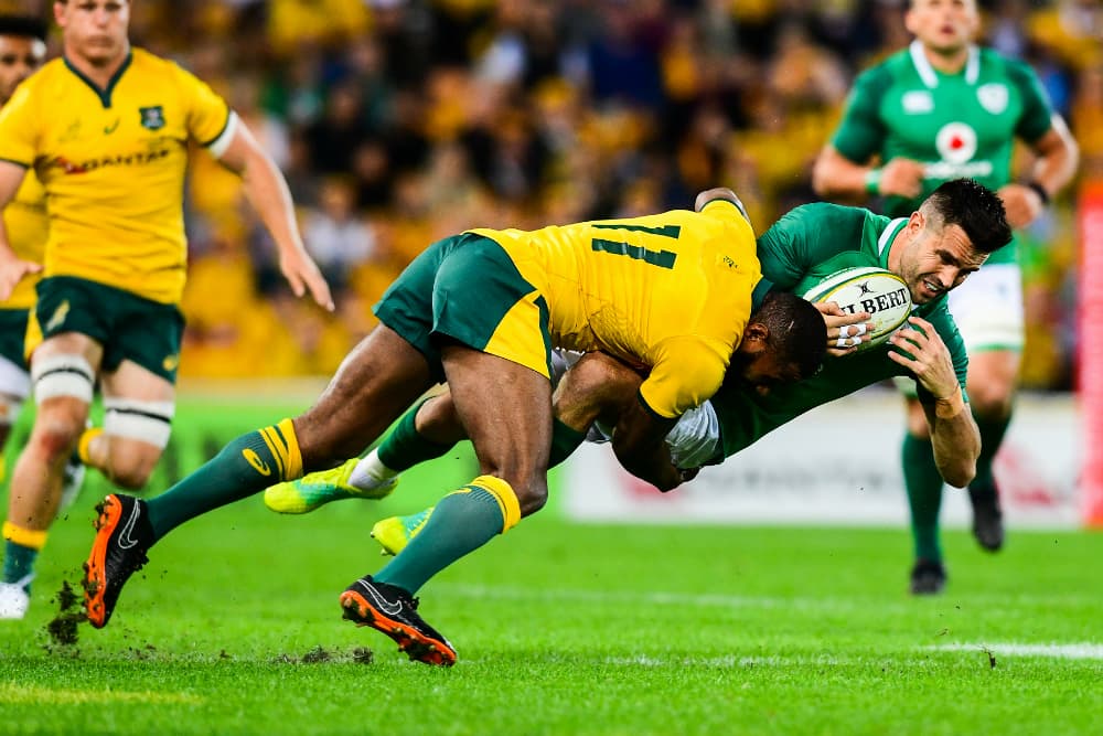 Marika Koroibete in action against Ireland. Photo: Rugby AU Media