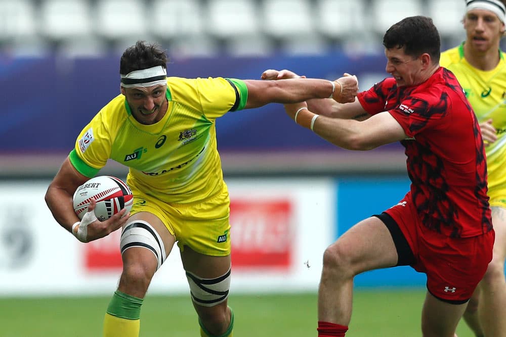 Australian Sevens player Sam Myers in Paris. Photo: World Rugby