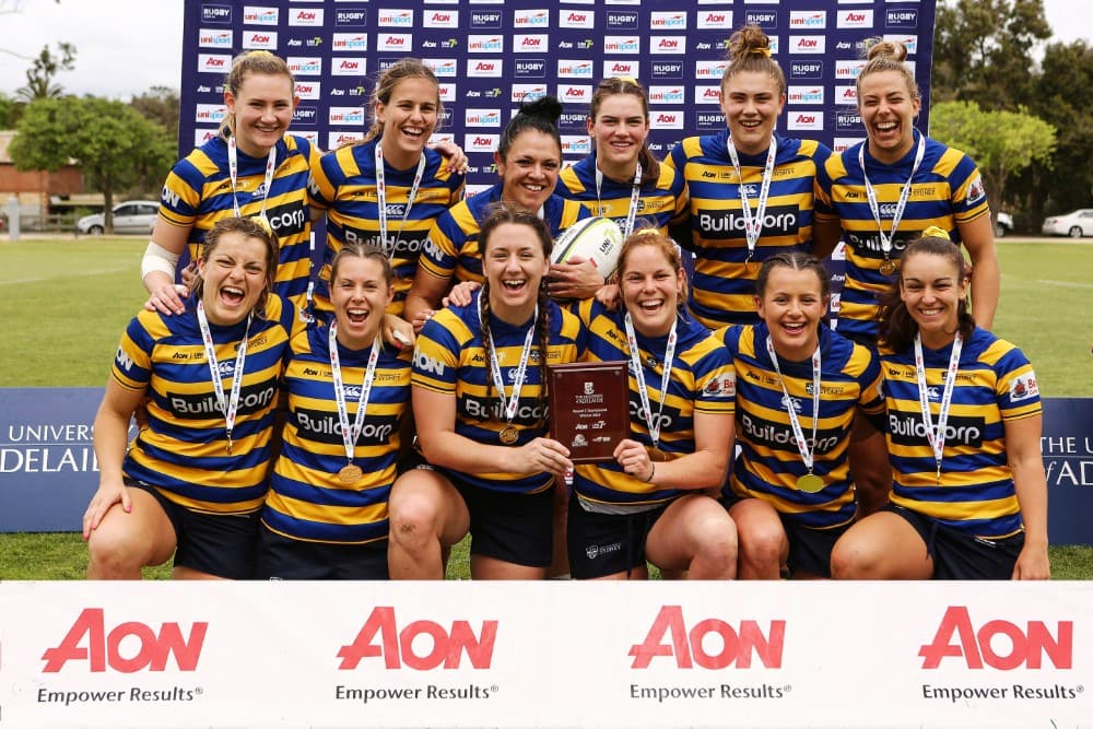 Uni 7s round three winners the University of Sydney. Photo: Karen Watson
