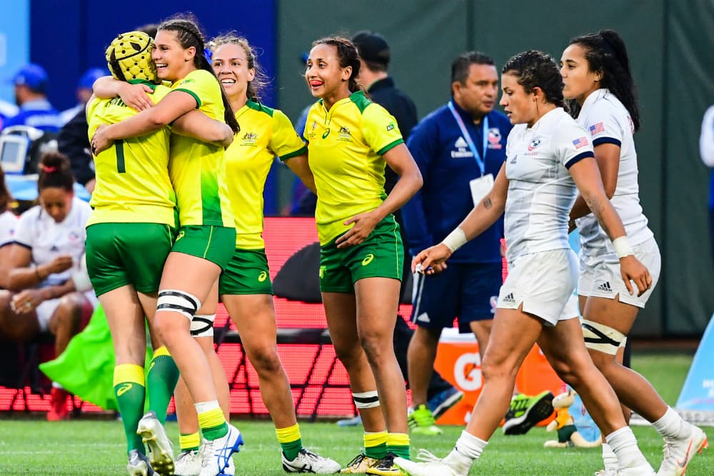 Australian Women's Sevens beat USA for bronze. Photo: Rugby AU Media