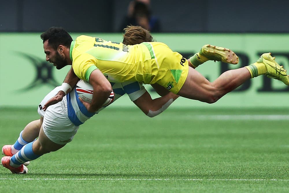 Brandon Quinn against Argentina on Monday. Photo: Getty Images