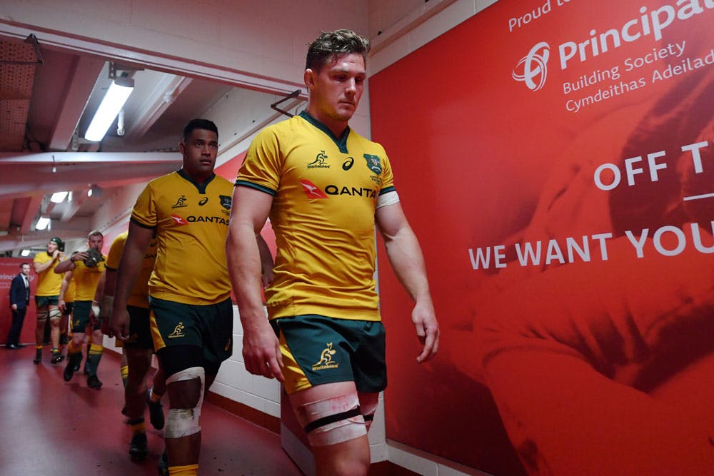 Captain Michael Hooper leading the Wallabies. Photo: Rugby AU Media