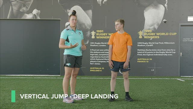 Vertical jump with deep landing