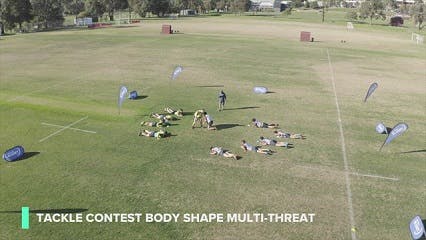 Tackle contest body shape multi-threat