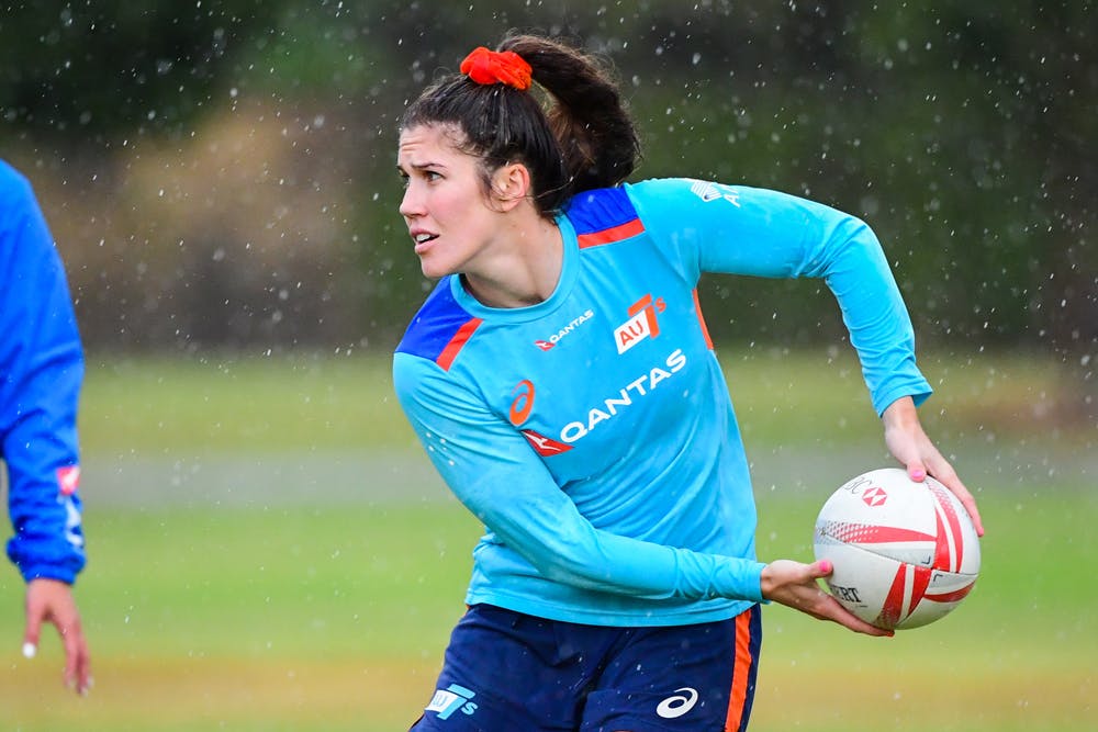 Charlotte Caslick at training. Photo: Rugby AU Media/Stu Walmsley