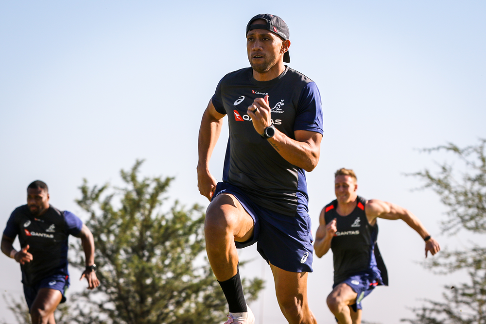 Christian Lealiifano in action at Wallabies training. Photo: Rugby AU Media