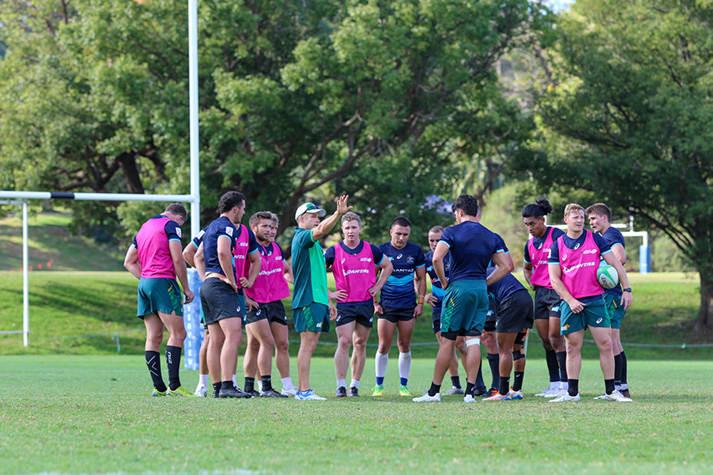 The Aussies Sevens side are set for their first international action in nearly 500 days. Photo: Harrison Wakeling.