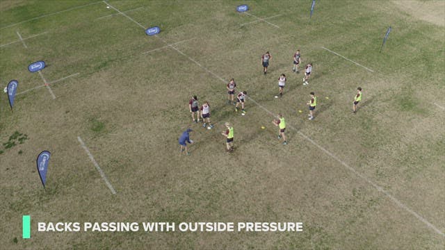 Backs passing with outside pressure