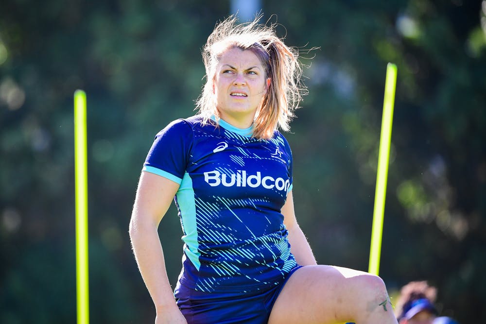 Grace Hamilton working hard at training. Photo: Rugby AU Media/Stuart Walmsley
