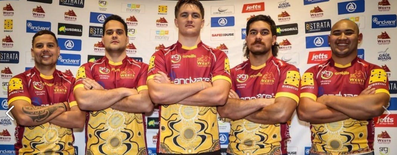 Several Perth clubs adopted First Nations themed jerseys for the Round, including Scarborough 