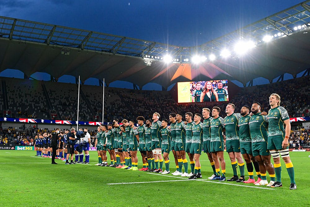 The Wallabies and Argentina played out a tense draw at Bankwest Stadium. Photo: Stu Walmsley/RA Media