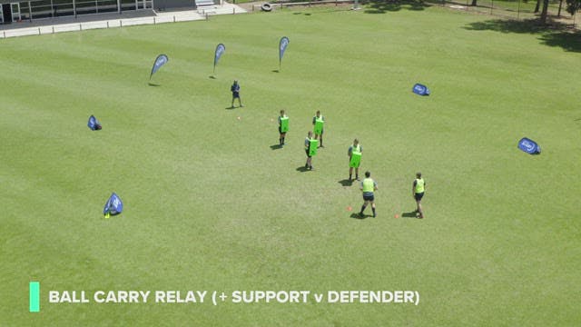 Ball carry relay support v defender